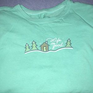 Winter themed, Life Is Good long sleeve shirt